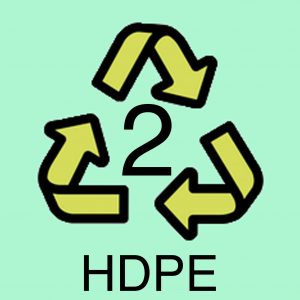 Plastic Recycling - High density polyethylene - number 2