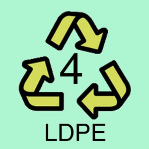 Plastic Recycling logo - Number 4 - Low density polyethylene
